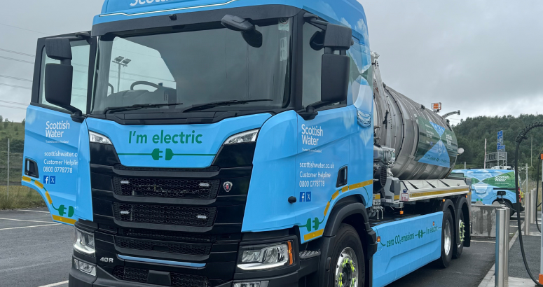 The fully electric HGV to join the Scottish Water fleet