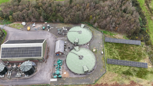 The new solar scheme at Rothesay Waste Water Treatment Works