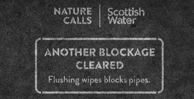 Bin the Wipes street stencil